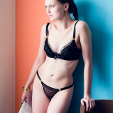 LostinLingerie.com's Mira wears Strips Bra and Knicker