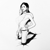 McKenna Waitley wears Lace Boyshorts & Fur Collar (Illustration: Alberto Ferrari Melinu)