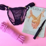 Instagram @Lillipore visualises her shoelace panties with pink bondage rope!